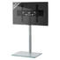 TV-RACK Glas, Metall Klar, Silberfarben - Klar/Silberfarben, KONVENTIONELL, Glas/Metall (95/60/45cm)