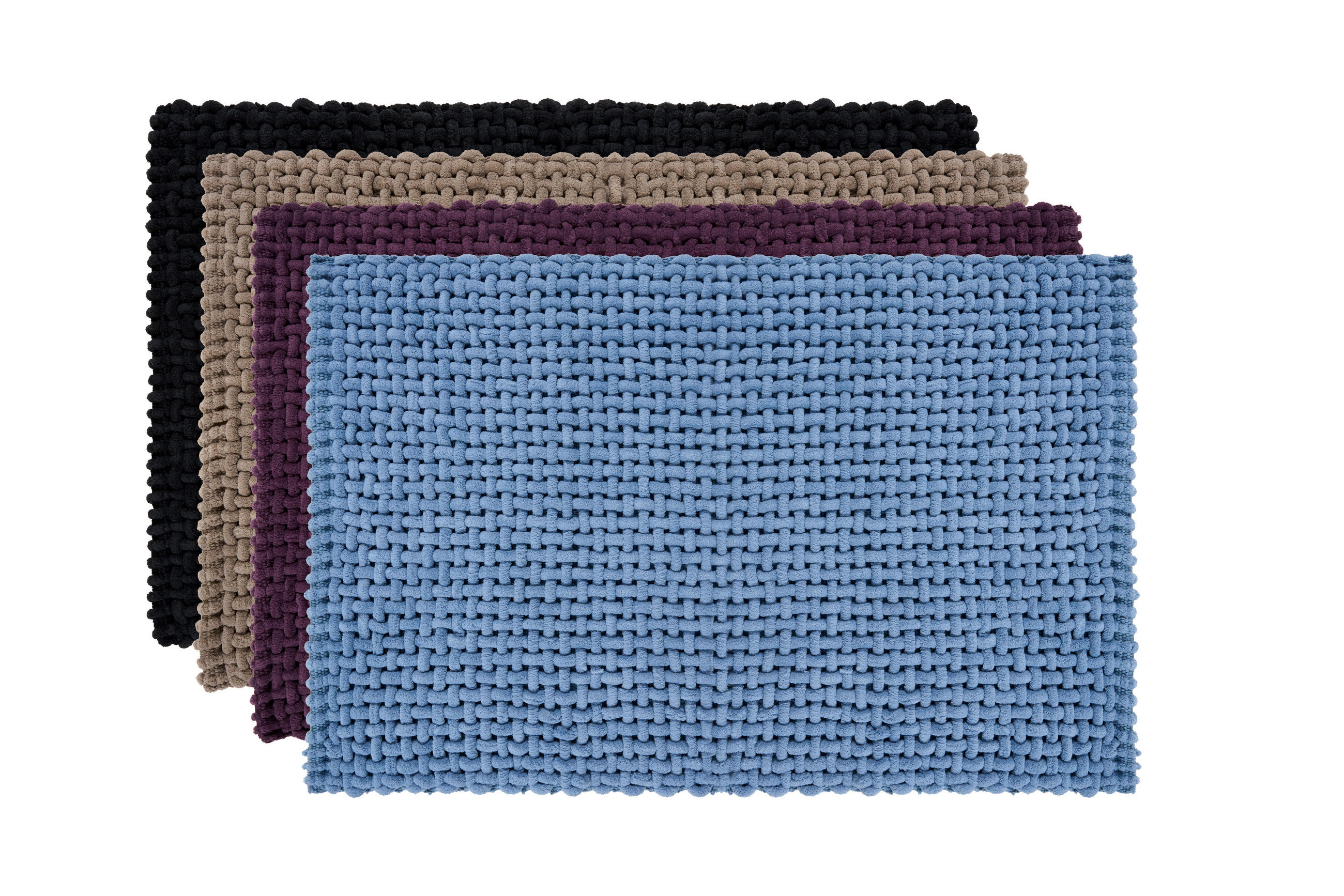 BADEMATTE  70/120 cm  Blau   - Blau, Design, Kunststoff/Textil (70/120cm) - Esposa