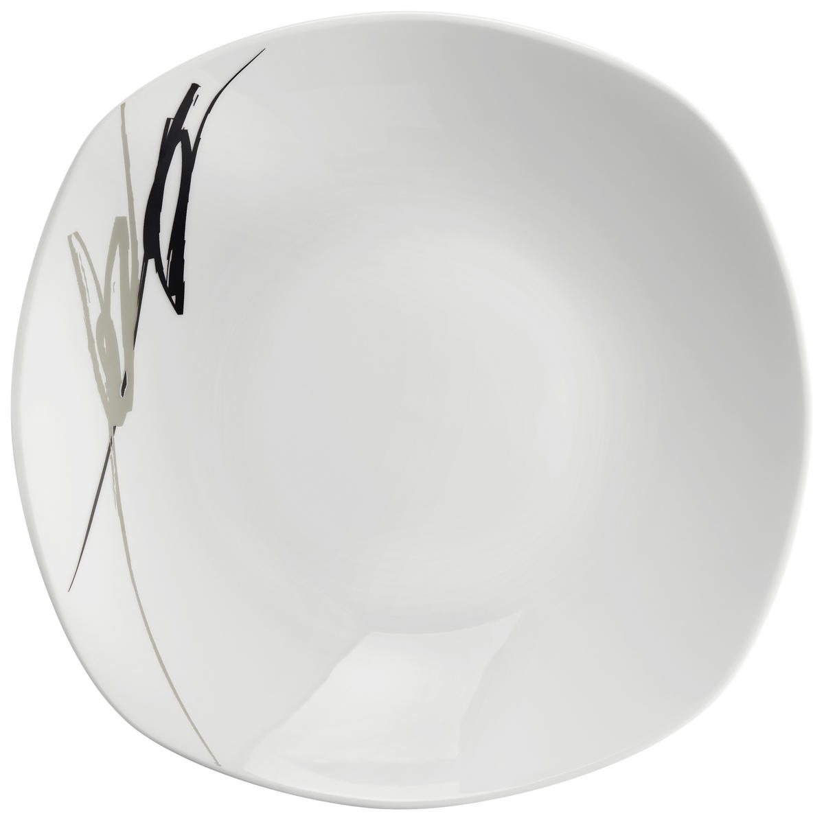 KOMBINOVANÝ SERVIS 62-dielne, porcelán keramika  - čierna/sivá, Design, keramika - Boxxx