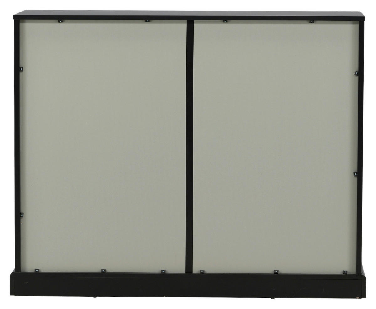 SIDEBOARD  in 120/95/40 cm  - Schwarz, Design, Glas/Holzwerkstoff (120/95/40cm) - Livetastic