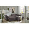 ECKSOFA Dunkelgrau Cord  - Dunkelgrau/Schwarz, KONVENTIONELL, Kunststoff/Textil (255/185cm) - Hom`in