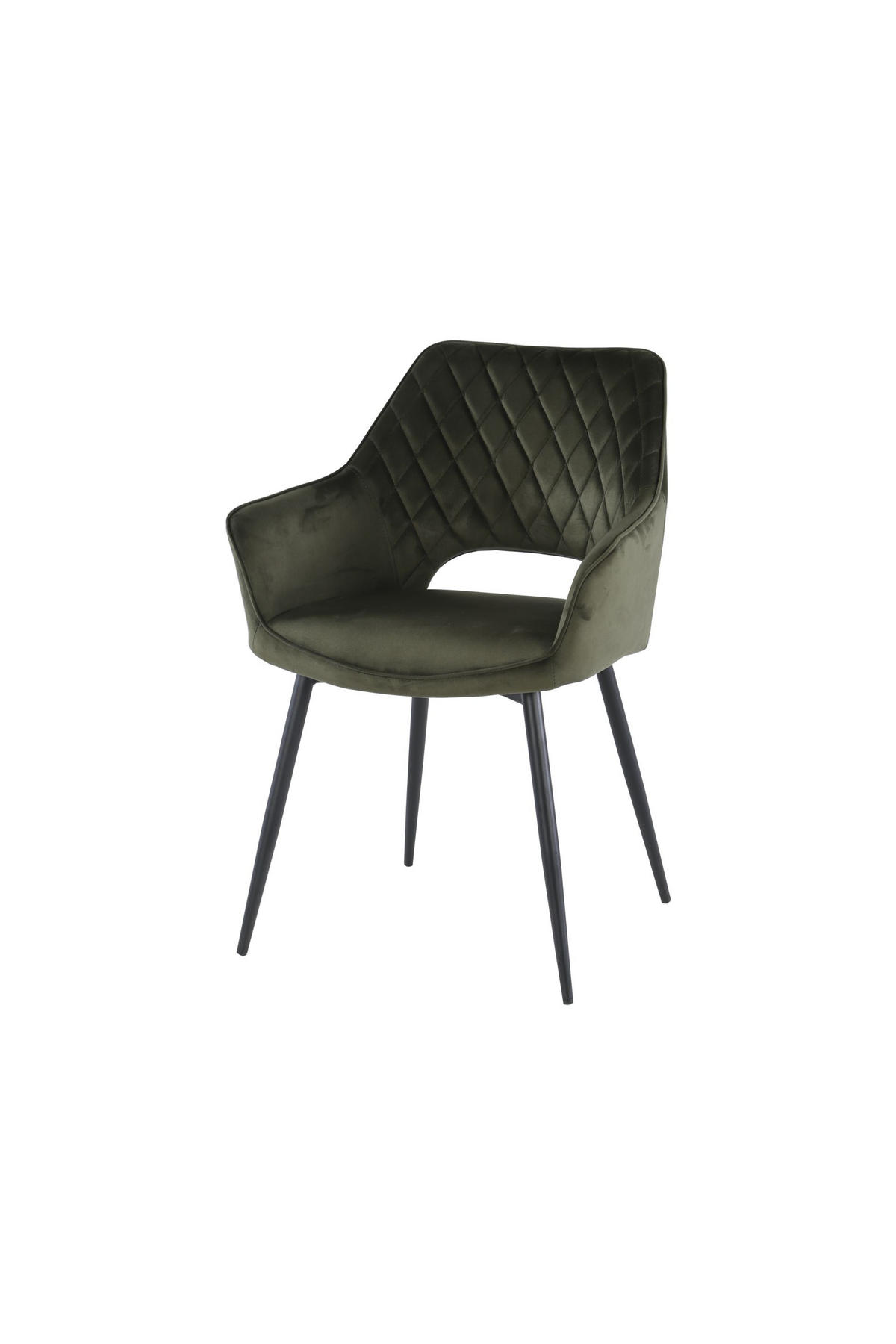 STOLICA SA RUKONASLONOM  zelena, crna       - zelena/crna, Konvencionalno, drvo/metal (56/56/80,5cm) - Carryhome