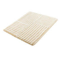 BADTEPPICH Beige, Sandfarben  - Sandfarben/Beige, KONVENTIONELL, Kunststoff/Textil (60/90/2cm) - Kleine Wolke