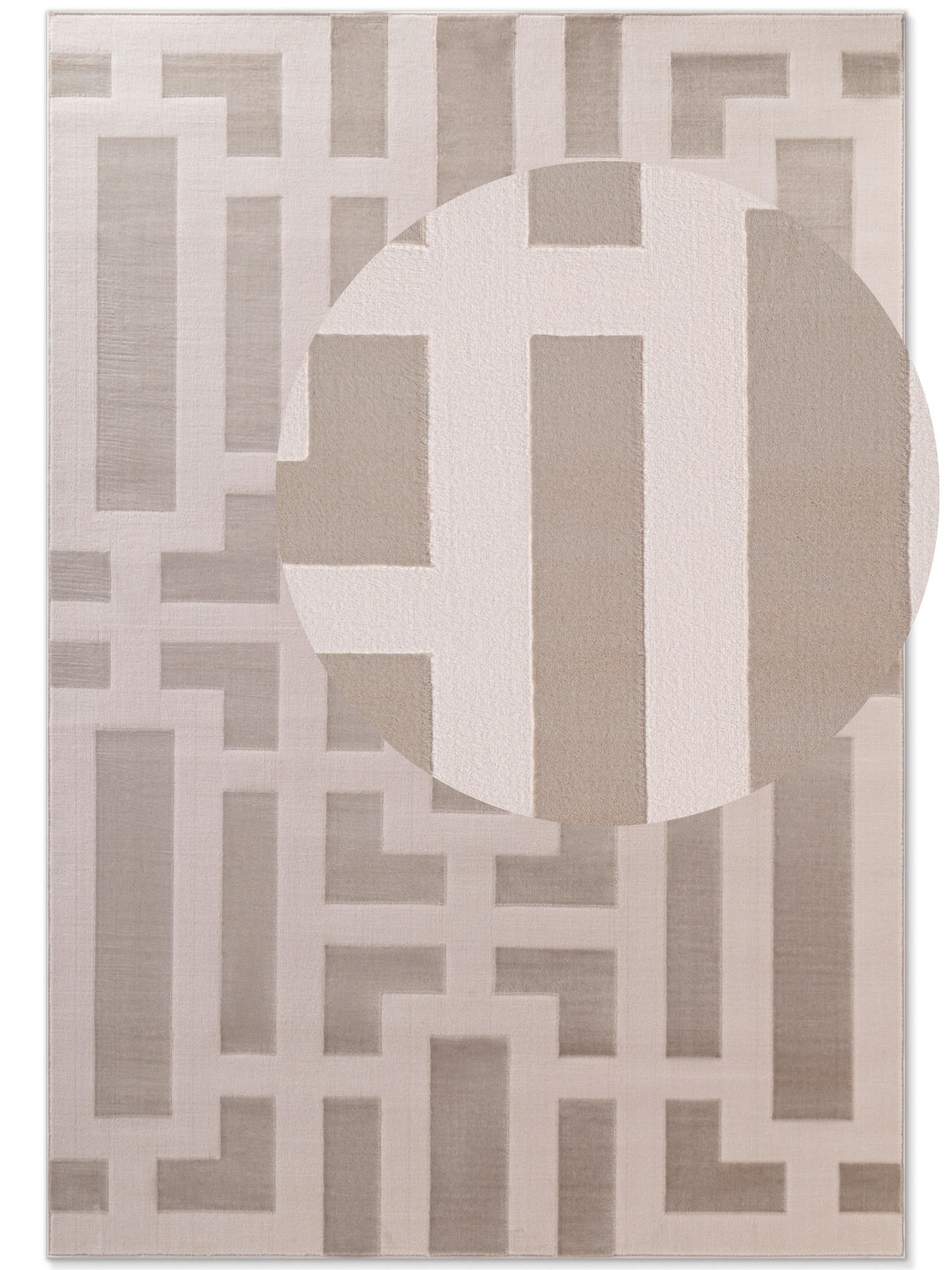 WEBTEPPICH 120/170 cm Perles Creme, Grau  - Creme/Grau, Design, Kunststoff (120/170cm) - Elle Decoration