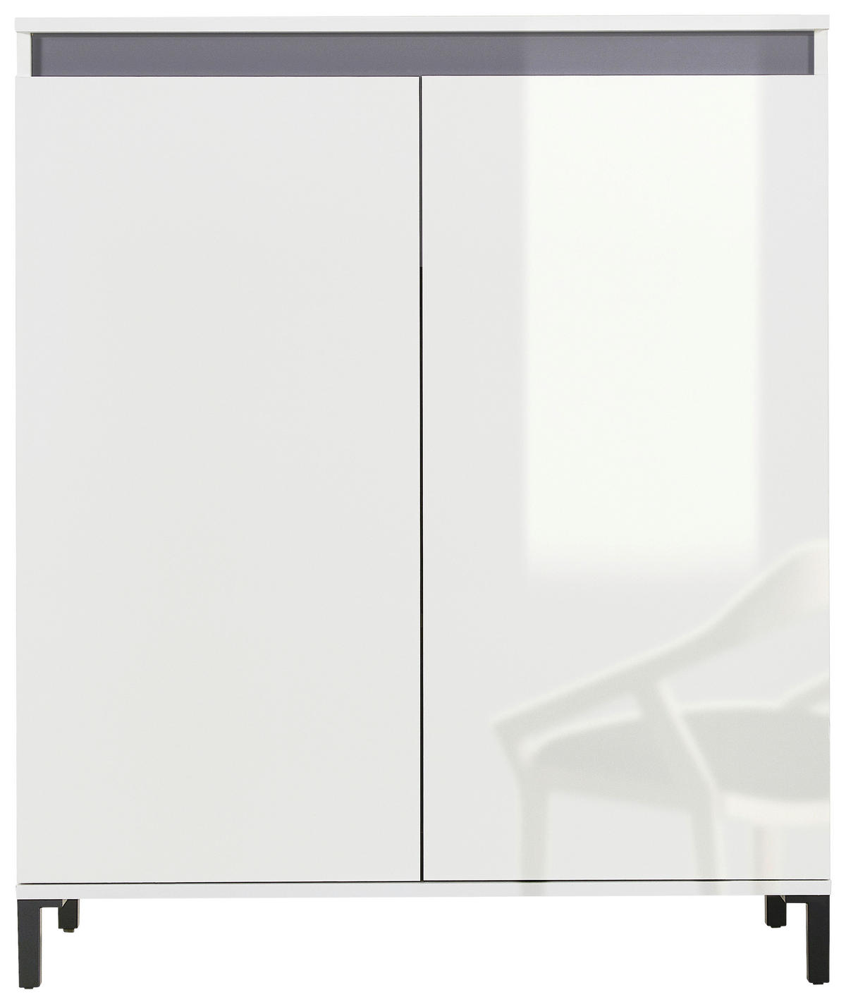 VYSOKÁ KOMODA, biela, biela s vysokým leskom, 100/110/40 cm - biela/biela s vysokým leskom, Design, kompozitné drevo/plast (100/110/40cm) - Xora