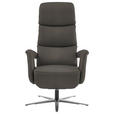 RELAXSESSEL in Leder Taupe  - Taupe/Edelstahlfarben, Design, Leder/Metall (76/119/86cm) - Dieter Knoll