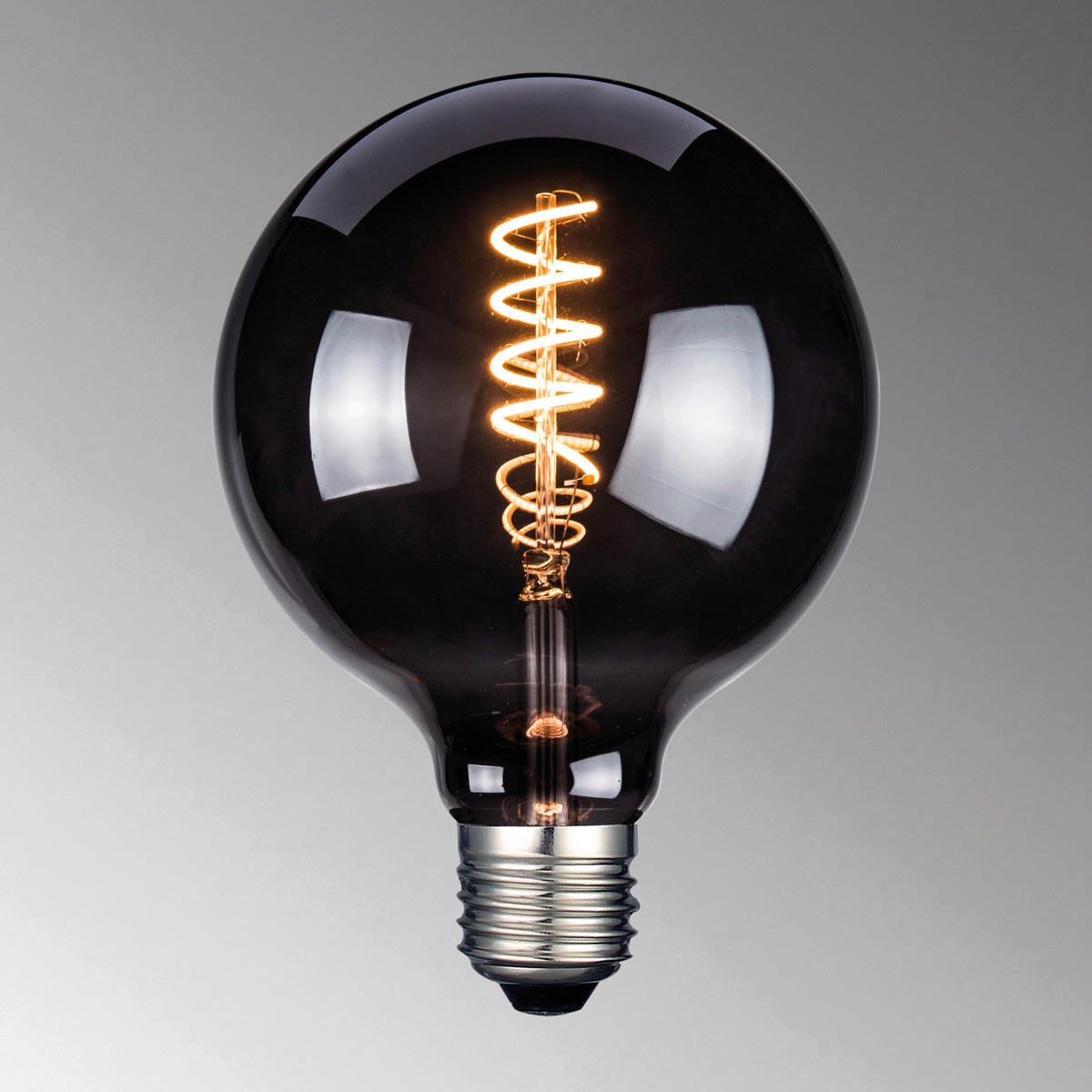 LJUSKÄLLA   E27 4 W  - grå, Basics, glas (12,5/17,20cm)