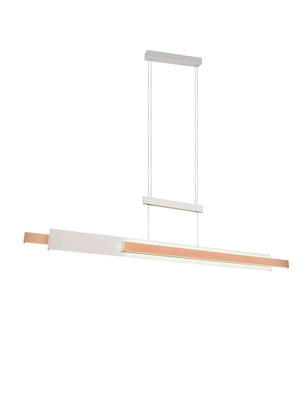 LED-PENDELLEUCHTE Rivera 190,5/174/6 cm   - Aprikose/Grau, Design, Metall (190,5/174/6cm) - Musterring