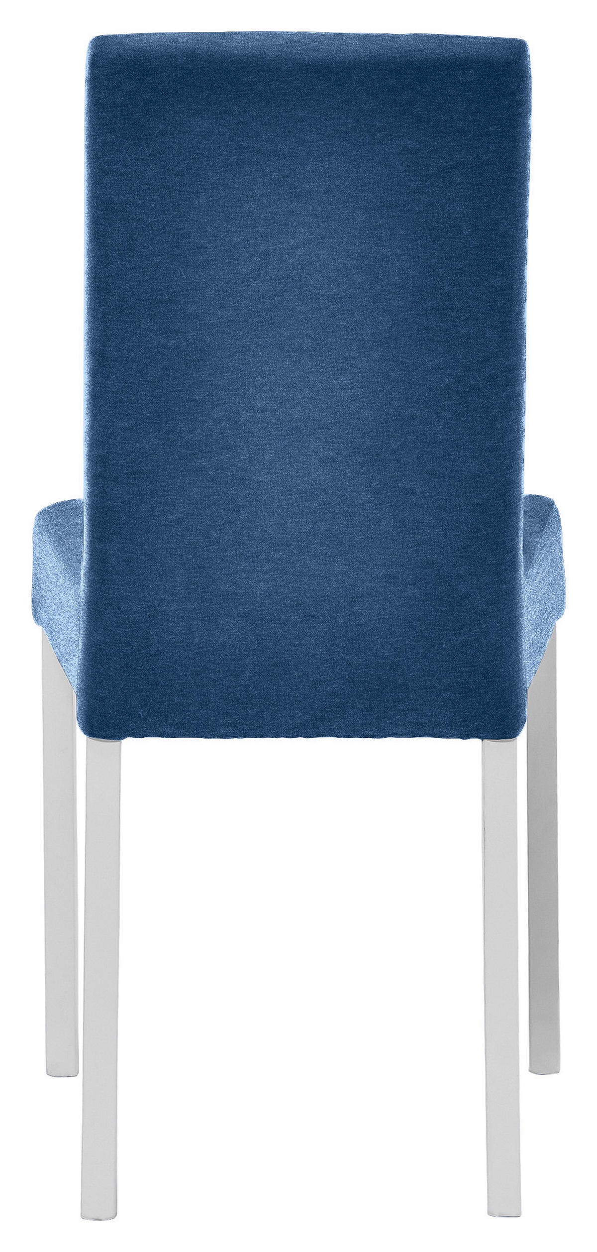 STUHL Webstoff Blau, Weiß Buche massiv  - Blau/Weiß, ROMANTIK / LANDHAUS, Holz/Textil (44/91/57cm) - Landscape