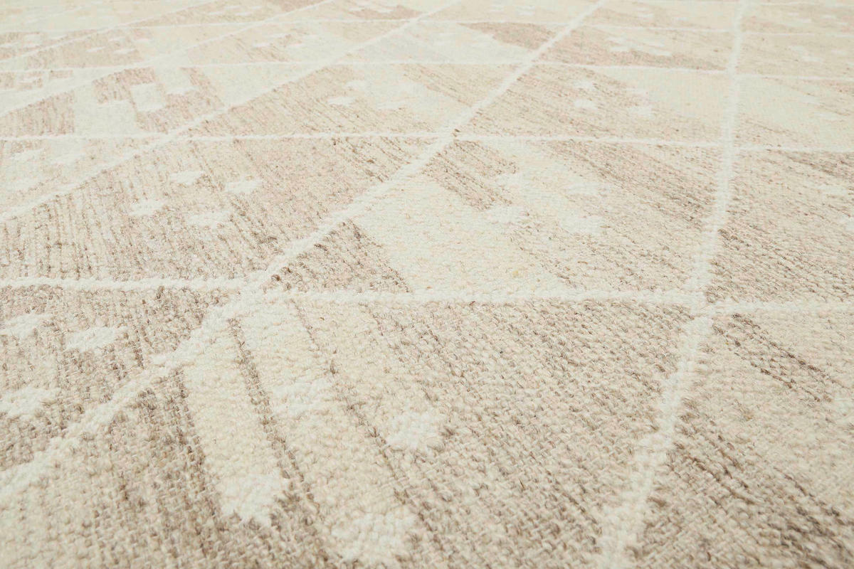 HANDWEBTEPPICH 80/150 cm Vermont Creme, Beigebraun  - Beigebraun/Creme, Design, Textil (80/150cm)