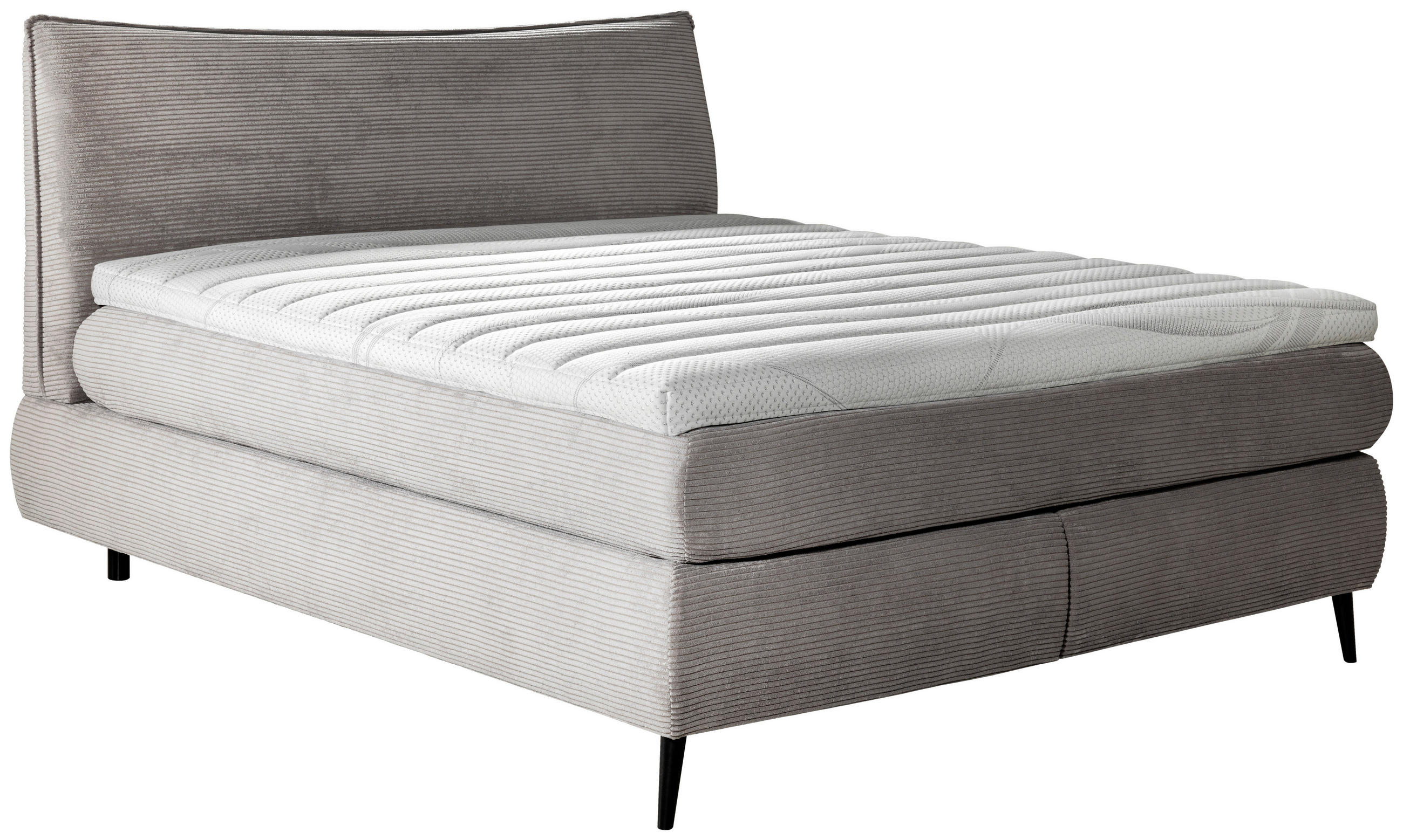 BOXSPRINGBETT 160/200 cm  in Grau  - Schwarz/Grau, Trend, Holz/Textil (160/200cm) - Esposa