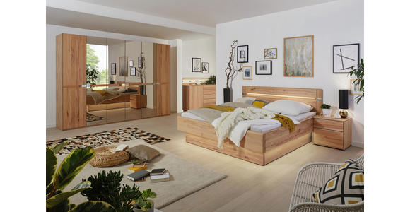 DREHTÜRENSCHRANK 5-türig Buche massiv Buchefarben - Chromfarben/Buchefarben, KONVENTIONELL, Glas/Holz (249,6/223/57cm) - Valnatura