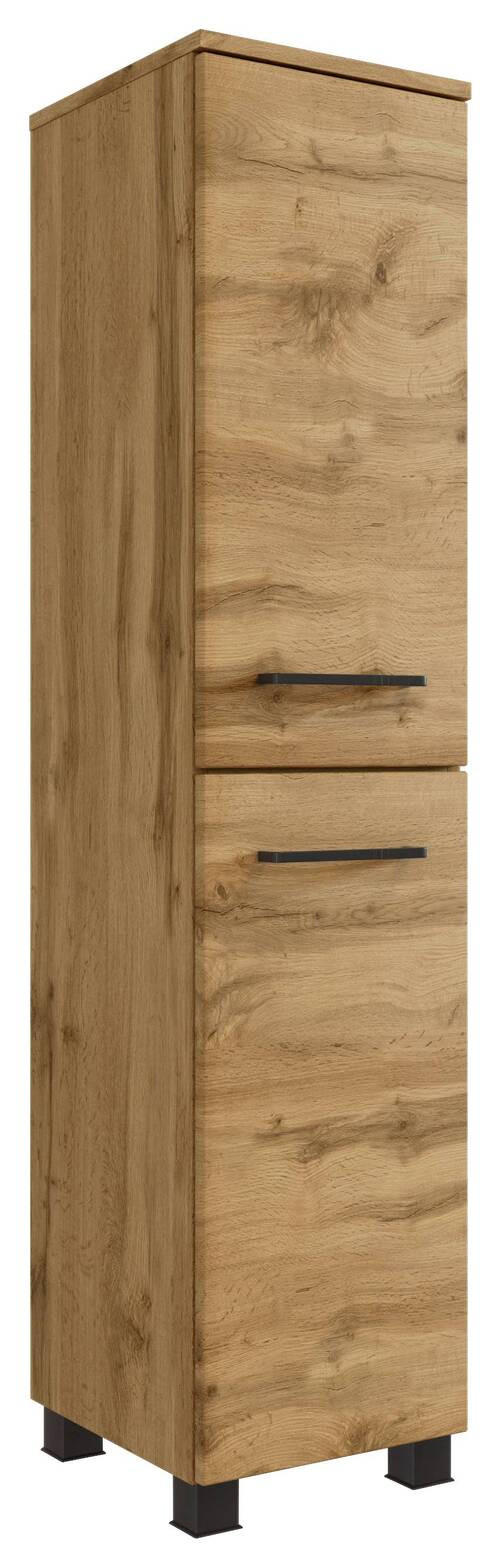 MIDISCHRANK 30/130/35 cm  - Eichefarben/Schwarz, MODERN, Holzwerkstoff/Metall (30/130/35cm) - Held