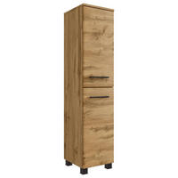 MIDI SKŘÍŇKA, barvy dubu, 30/130/35 cm - černá/barvy dubu, Moderní, kov/kompozitní dřevo (30/130/35cm) - Held