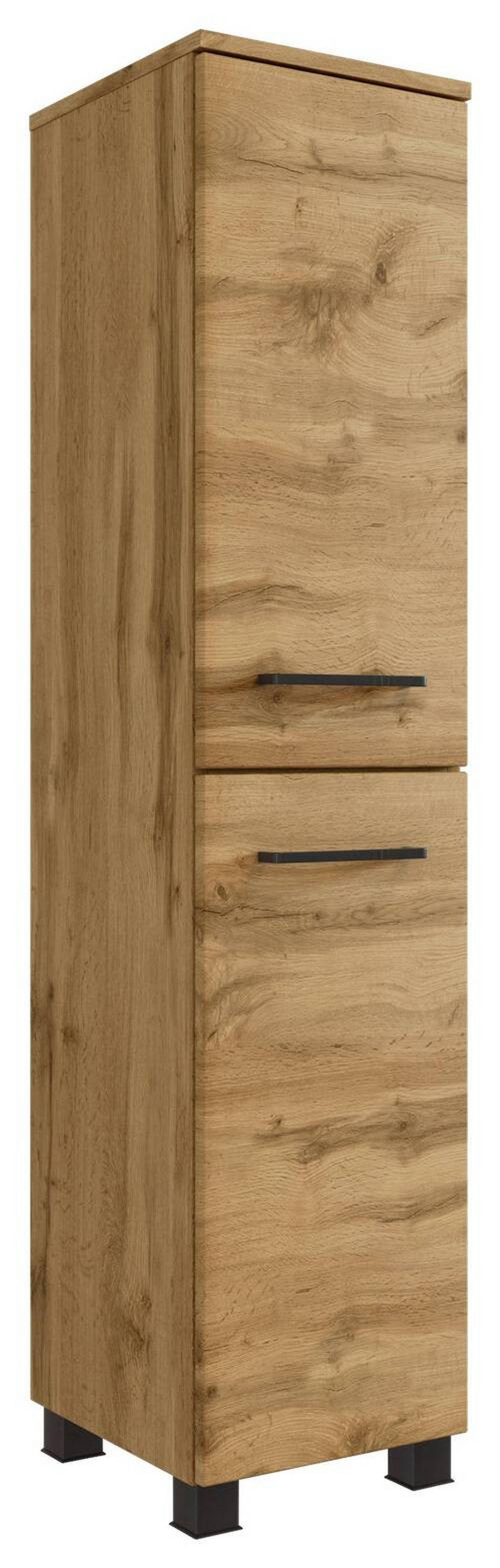 MIDI SKŘÍŇKA, barvy dubu, 30/130/35 cm - černá/barvy dubu, Moderní, kov/kompozitní dřevo (30/130/35cm) - Held