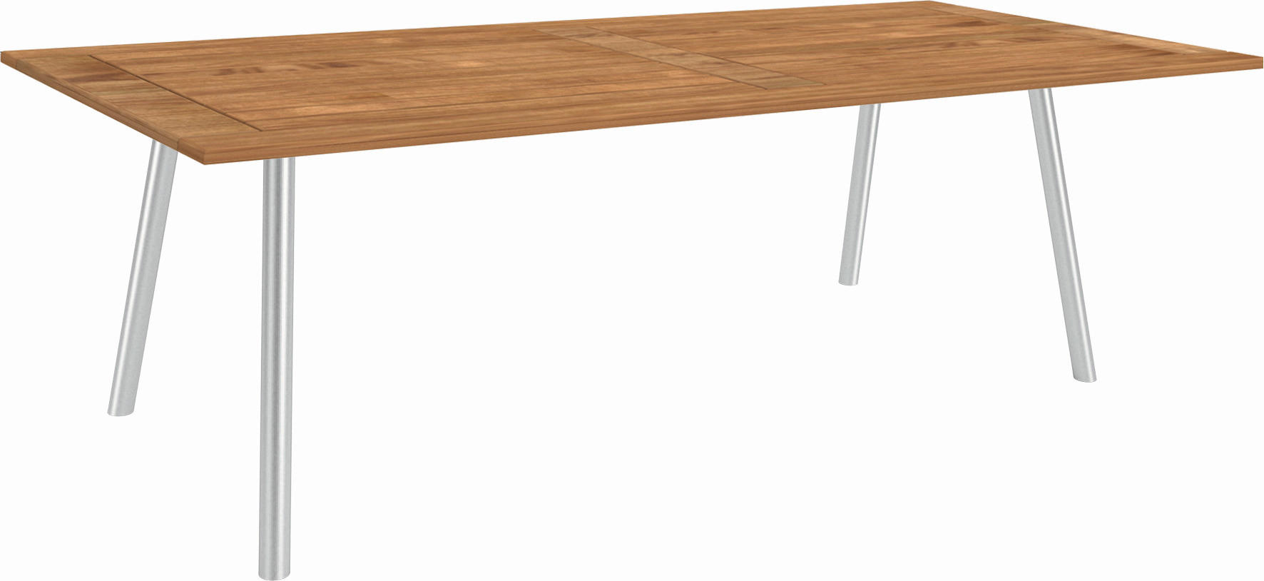 GARTENTISCH 220/100/75 cm  - Silberfarben/Teakfarben, MODERN, Holz/Metall (220/100/75cm) - Stern