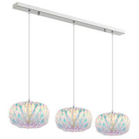 HÄNGELEUCHTE Juana 95/25/120 cm  - Klar/Chromfarben, Design, Kunststoff/Metall (95/25/120cm) - Globo