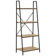 REGAL Naturfarben, Schwarz  - Schwarz/Naturfarben, Basics, Holzwerkstoff/Metall (60,5/148,5/34cm) - Xora