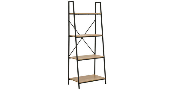 REGAL Naturfarben, Schwarz  - Schwarz/Naturfarben, Basics, Holzwerkstoff/Metall (60,5/148,5/34cm) - Xora