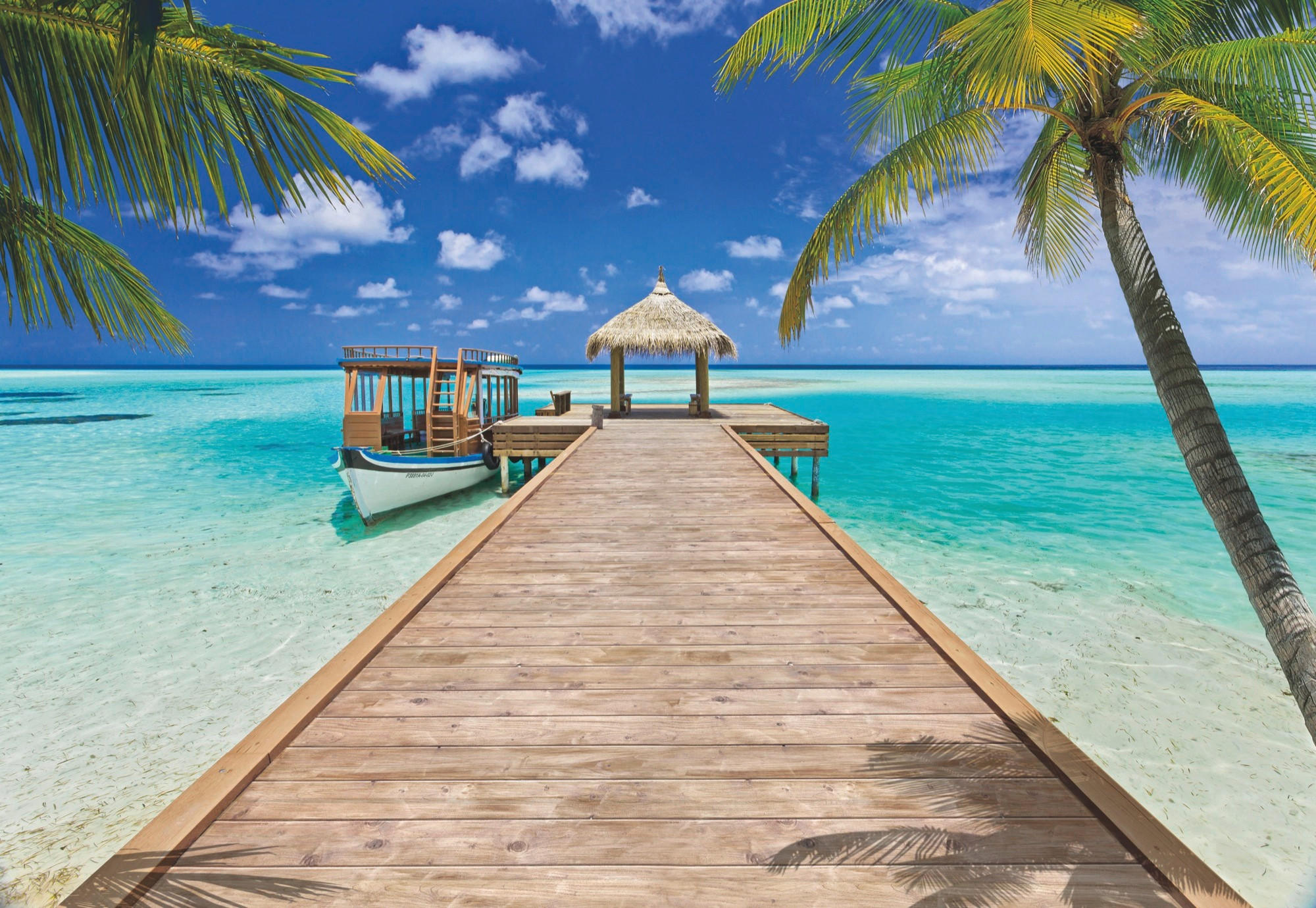 FOTOTAPETE Beach Resort  - Blau/Multicolor, Natur, Papier (368/254cm) - Komar