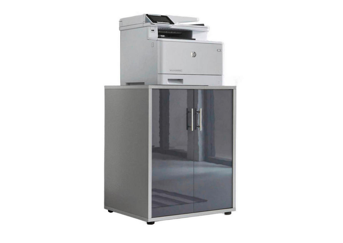 AKTENSCHRANK Grau, Anthrazit Hochglanz  - Anthrazit Hochglanz/Grau, MODERN, Holzwerkstoff (54/74/50cm) - MID.YOU