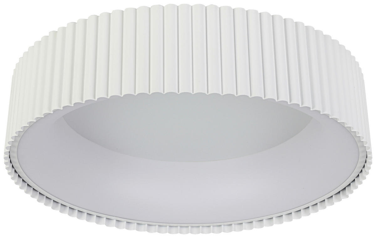 DECKENLEUCHTE  47/12,5 cm    - Weiß, Design, Kunststoff/Metall (47/12,5cm) - Collet's Monde