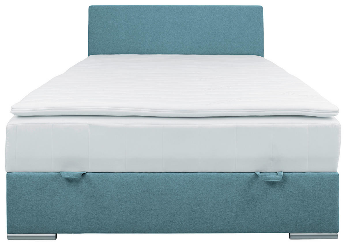 BOXBETT 120/200 cm  in Petrol  - Chromfarben/Petrol, KONVENTIONELL, Kunststoff/Textil (120/200cm) - Carryhome