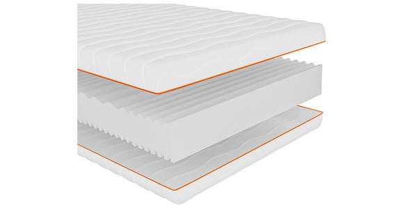 WENDEMATRATZE 80/200 cm Höhe ca. 14 cm - Weiß, Basics, Textil (80/200cm) - Xora