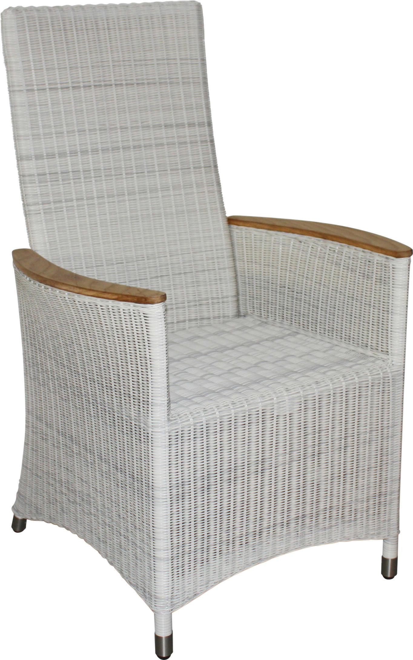 GARTENSESSEL Teakholz Aluminium Weiß, Alufarben, Teakfarben  - Alufarben/Weiß, Design, Holz/Kunststoff (67/107/67cm) - Zebra 