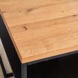 COUCHTISCH Eiche furniert, massiv 70/70/44 cm quadratisch Schwarz, Eichefarben  - Eichefarben/Schwarz, Natur, Holz/Holzwerkstoff (70/70/44cm) - Novel
