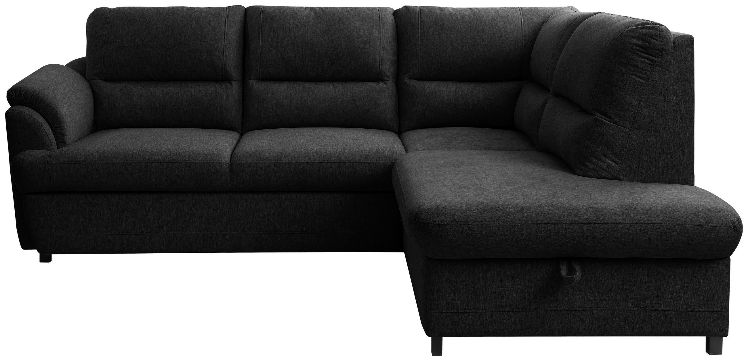 ECKSOFA Graphitfarben  - Greige/Schwarz, Basics, Holz/Textil (240/200cm) - MID.YOU