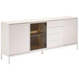 SIDEBOARD  205,8/81/38 cm 4 Schublade(n)  - Kaschmir, KONVENTIONELL, Glas/Holzwerkstoff (205,8/81/38cm) - Xora