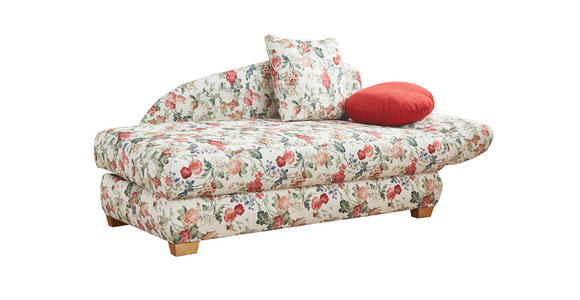RÉCAMIERE in Flachgewebe Multicolor, Weiß  - Eichefarben/Multicolor, LIFESTYLE, Textil (176/85/88cm) - Xora