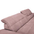 ECKSOFA in Mikrofaser Altrosa  - Chromfarben/Altrosa, Design, Textil/Metall (265/180cm) - Carryhome