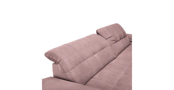ECKSOFA in Mikrofaser Altrosa 265/180 cm - Chromfarben/Altrosa, Design, Textil/Metall (265/180cm) - Carryhome