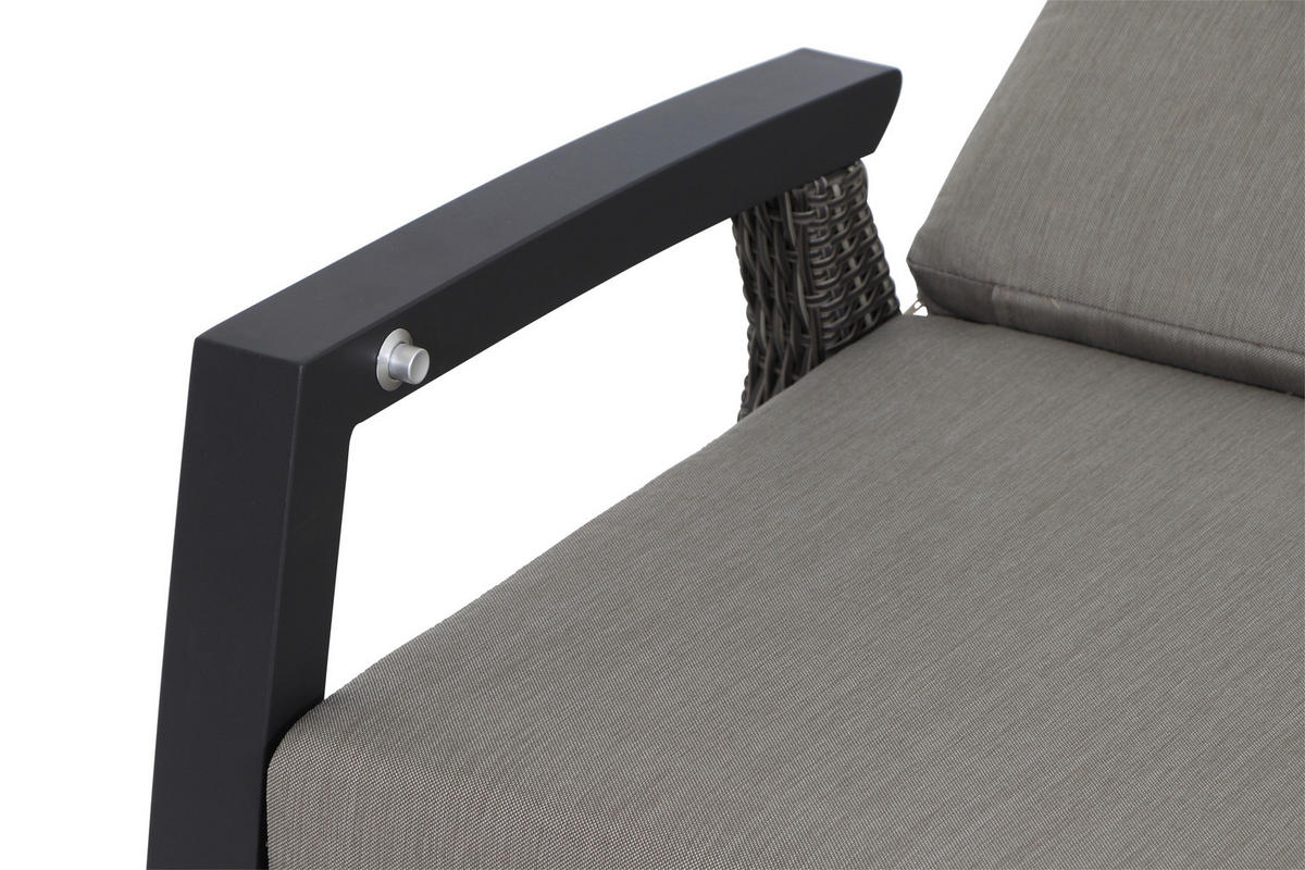 LOUNGEGARNITUR 4-teilig   72/206/103 cm Aluminium  - Grau, Basics, Keramik/Kunststoff (72/206/103cm) - Siena Garden