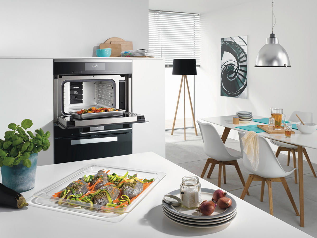 EINBAUBACKOFEN H 7364 BP  - Edelstahlfarben, Basics, Glas/Metall (59,5/59,6/56,9cm) - Miele