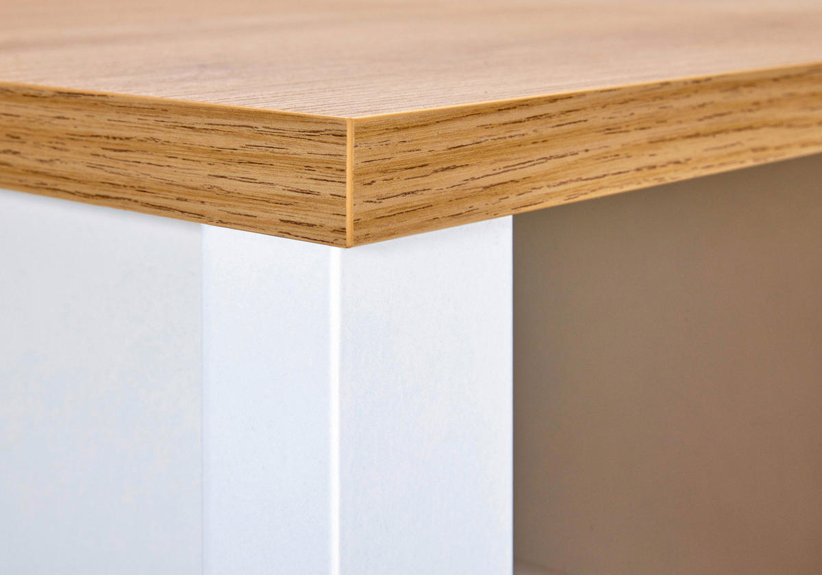 AUFSATZSCHRANK 70/60/60 cm   - Silberfarben/Weiß, MODERN, Holzwerkstoff/Metall (70/60/60cm) - home24