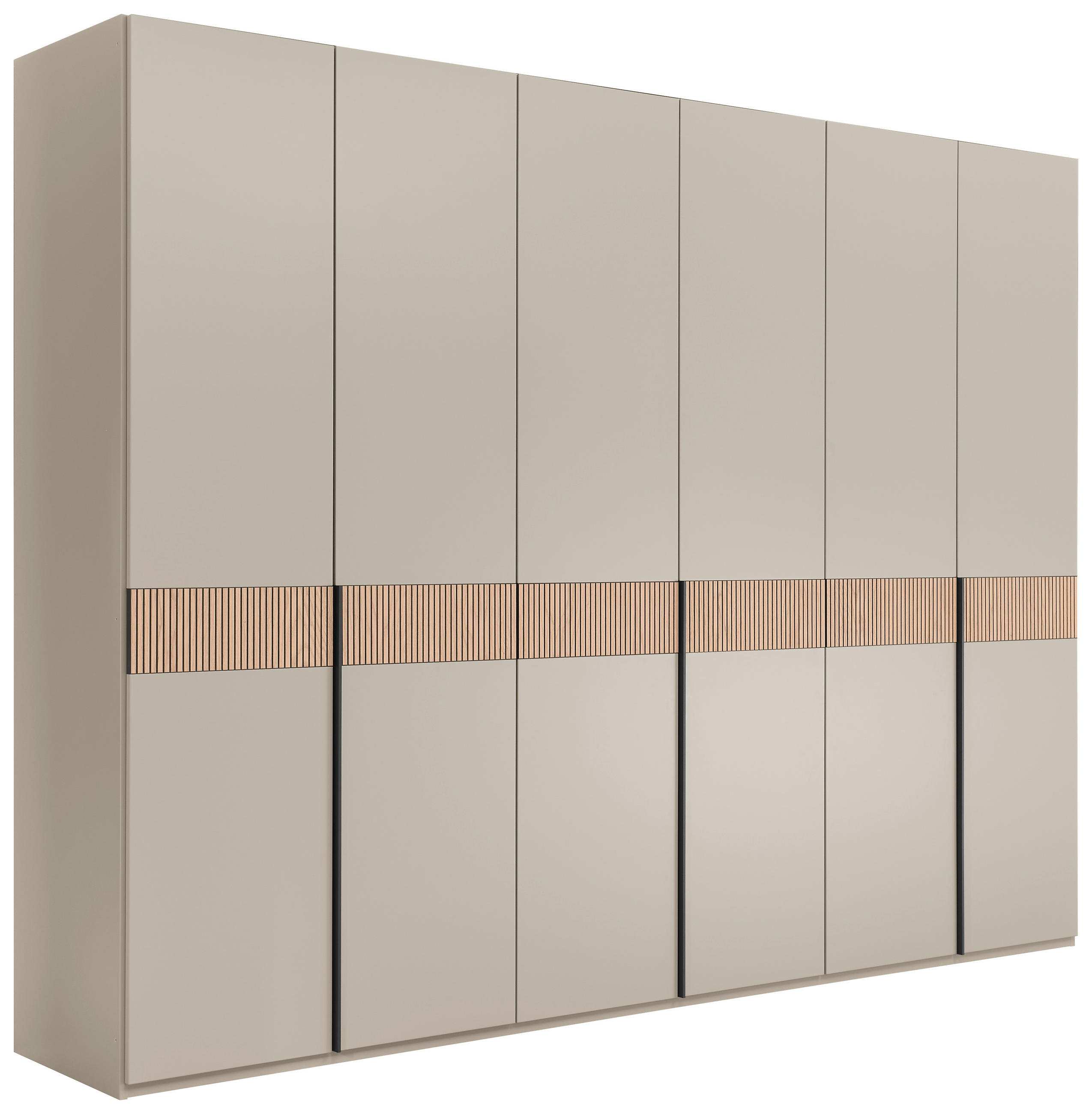 DREHTÜRENSCHRANK in Taupe, Eichefarben  - Taupe/Eichefarben, Design, Holz/Holzwerkstoff (299,2/229,4/59,5cm) - Dieter Knoll