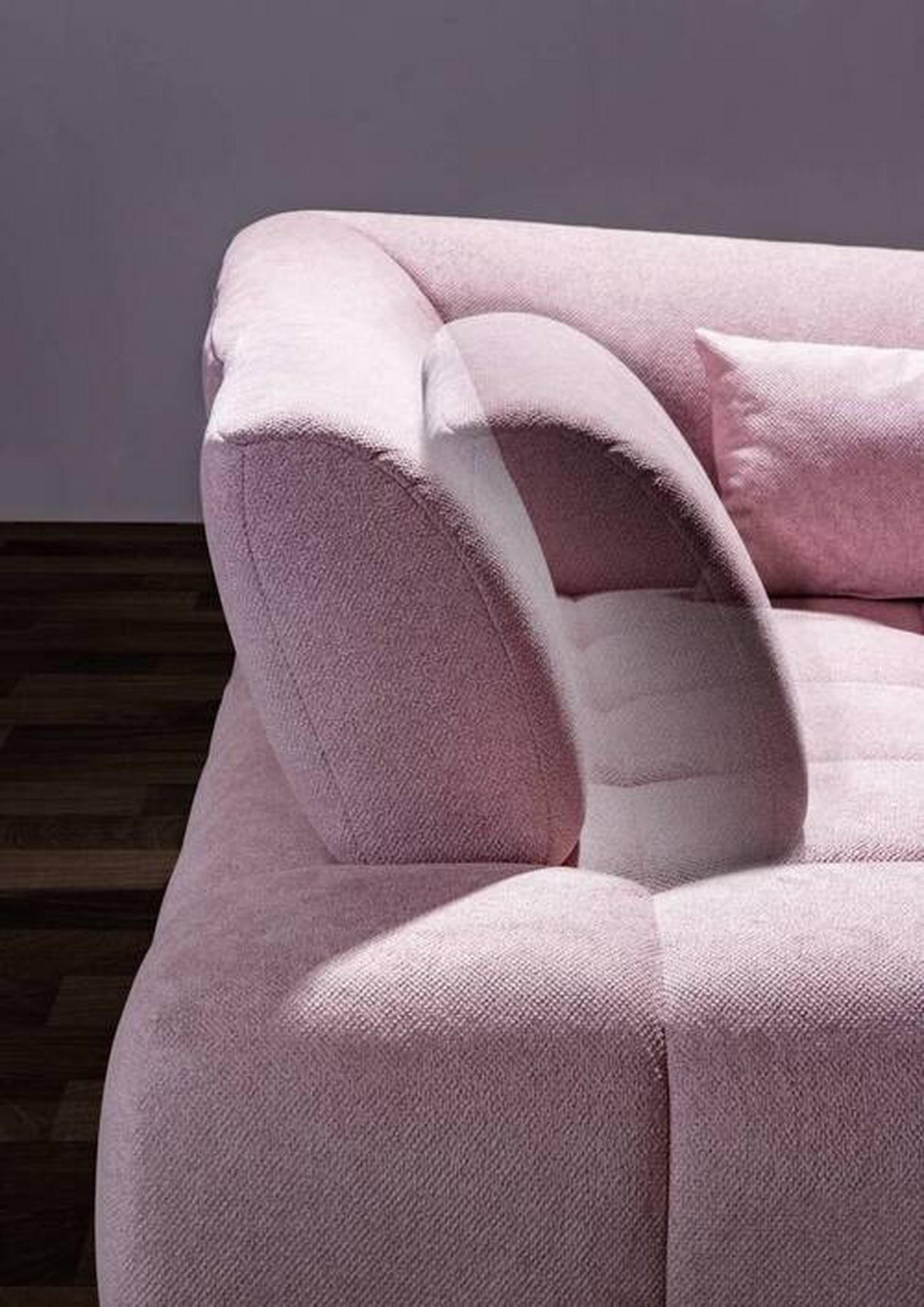 HÖRNSOFFA i velour gammalrosa  - svart/gammalrosa, Design, textil/plast (220/283cm) - MID.YOU