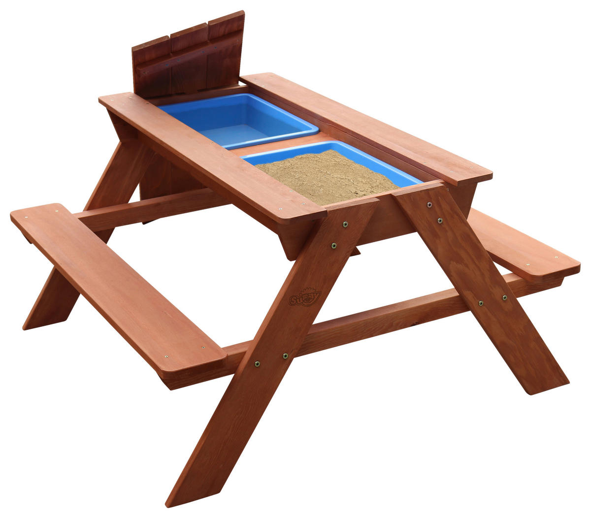 SAND- OCH VATTENBORD - brun, Klassisk, trä/plast (89/50,5/89cm)