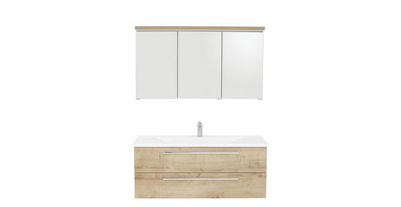 BADEZIMMER in 120 cm - Eichefarben, KONVENTIONELL, Holzwerkstoff (120cm) - Dieter Knoll