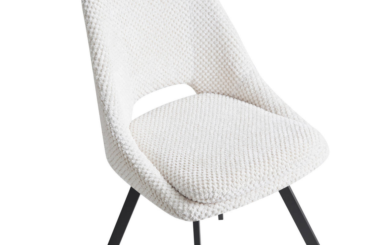 STUHL Struktur Beige  - Beige/Schwarz, Design, Textil/Metall (48/85/56cm) - Carryhome