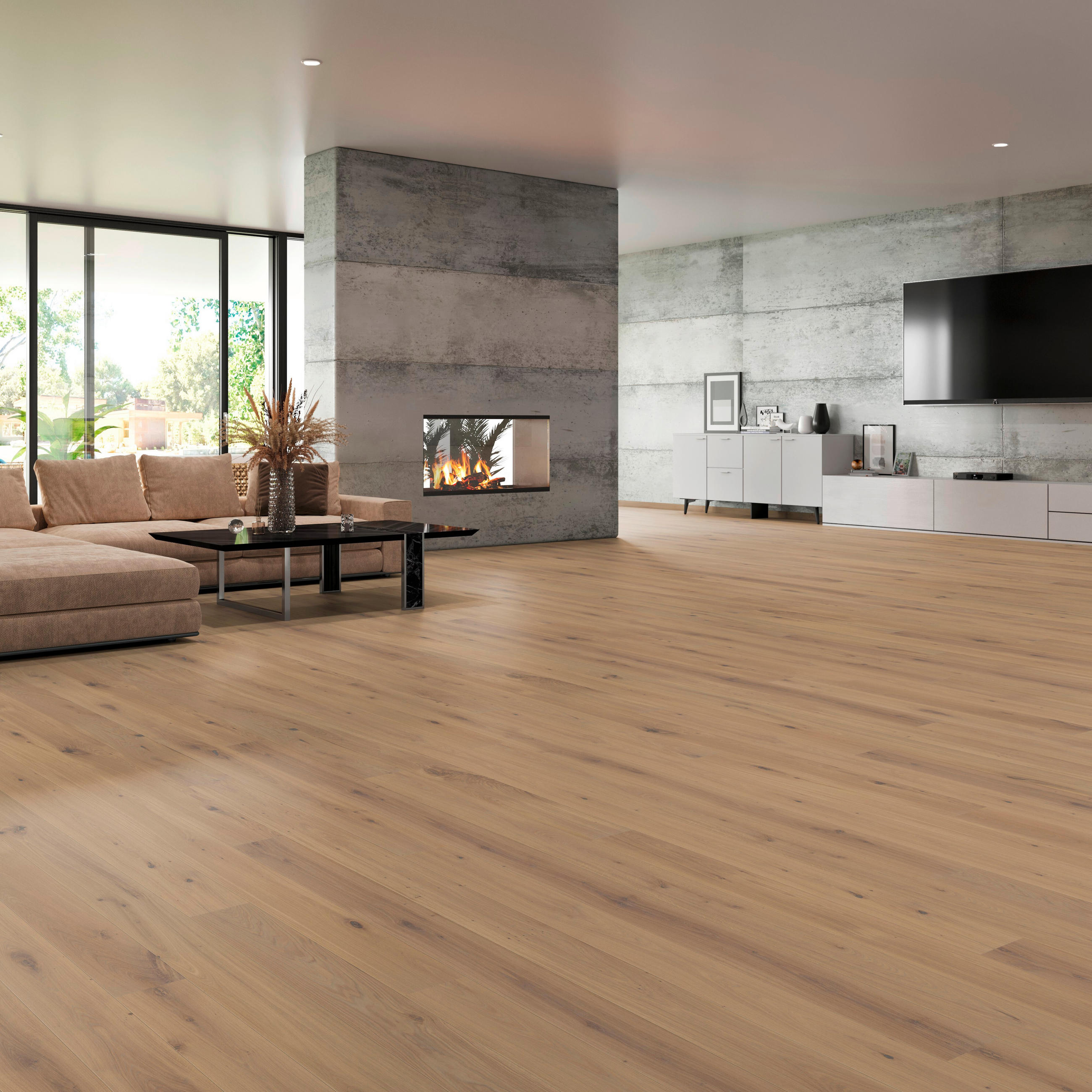 LANDHAUSDIELE Rustico Trend Eiche Champagne 100014901  per  m² - KONVENTIONELL, Holz (220,/17,6/1,3cm) - Tilo