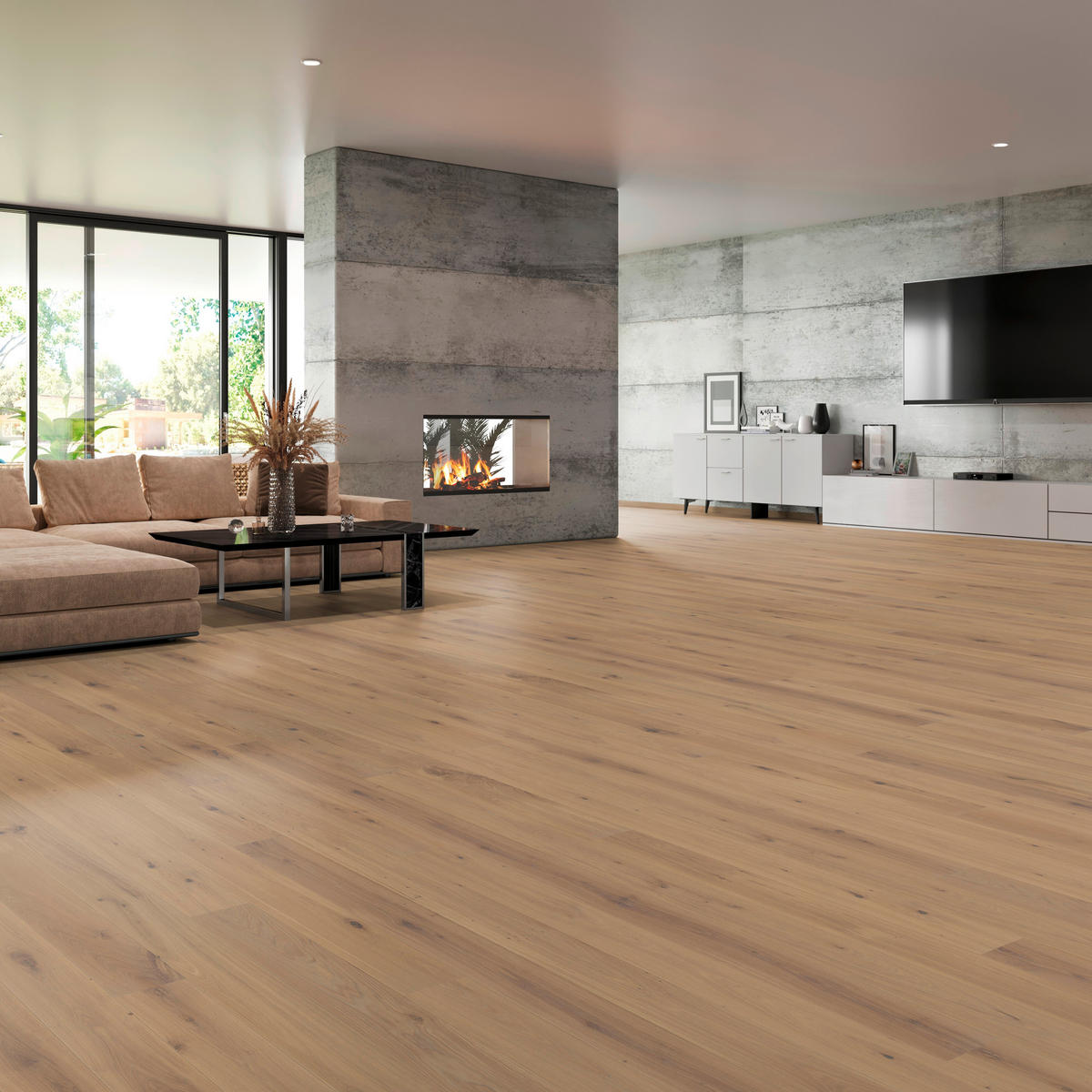 LANDHAUSDIELE Rustico Trend Eiche Champagne 100014901  per  m² - KONVENTIONELL, Holz (220,/17,6/1,3cm) - Tilo