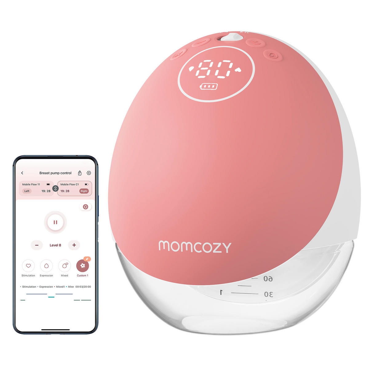 MILCHPUMPE  M9  - Basics (15,5/9/16,4cm) - Momcozy