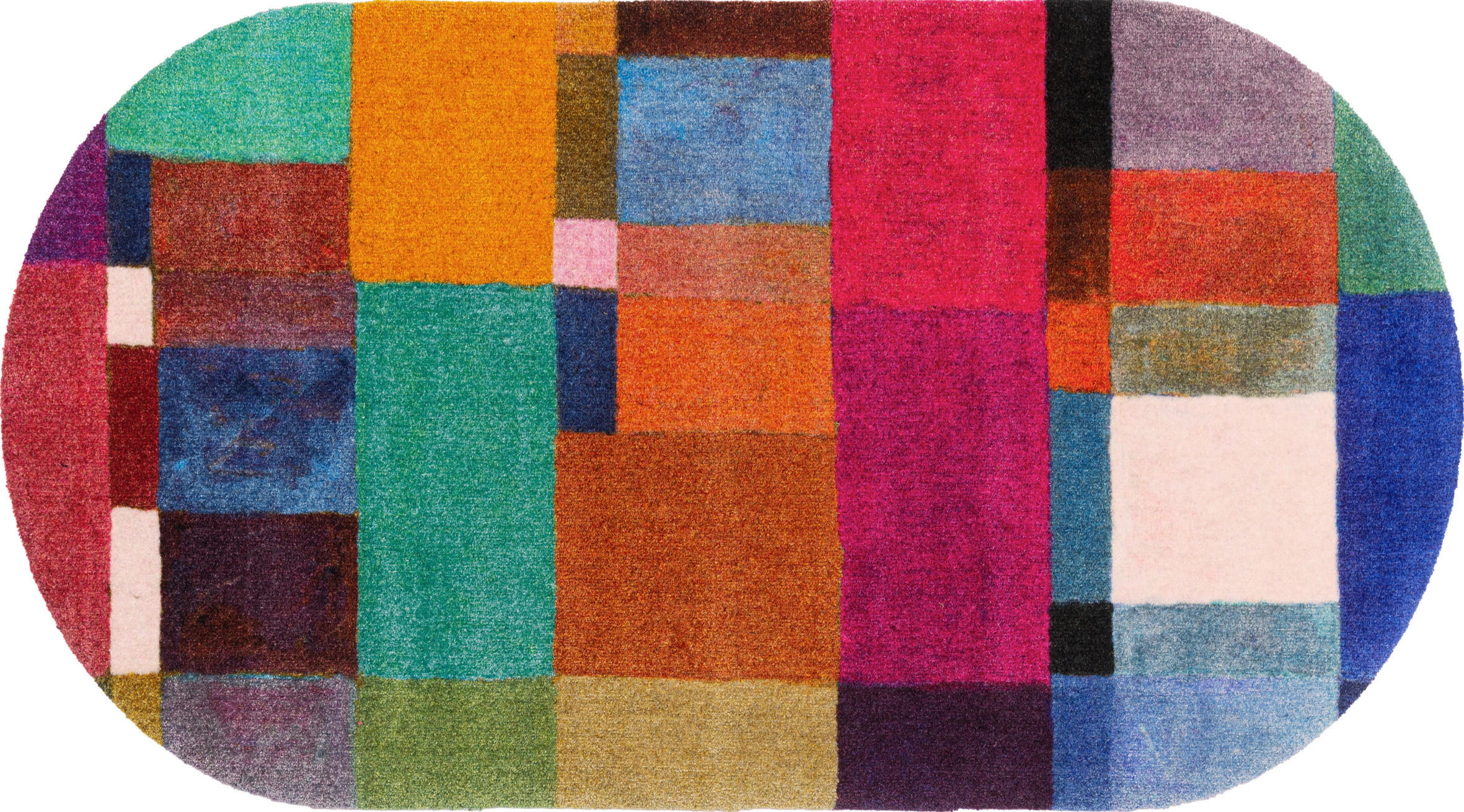 FUßMATTE 50/90 cm Mosaique  - Multicolor, Design, Kunststoff/Textil (50/90cm) - wash+dry