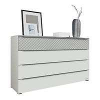 KOMMODE 120/77/40 cm  in Hellgrau  - Chromfarben/Hellgrau, Design, Glas/Holzwerkstoff (120/77/40cm) - Joop!