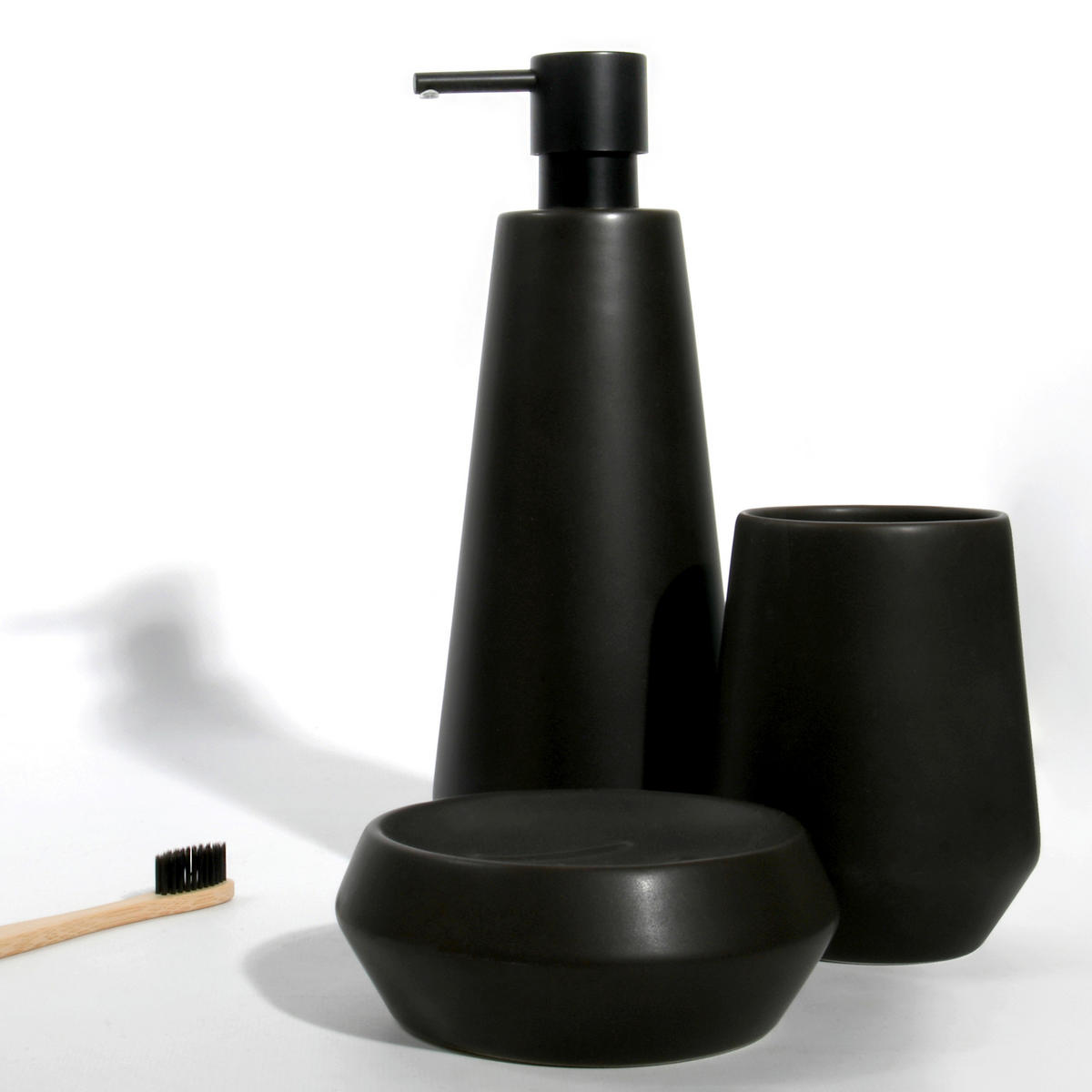 SEIFENSCHALE Keramik  - Schwarz, Basics, Keramik (5/4,7/12cm) - Spirella