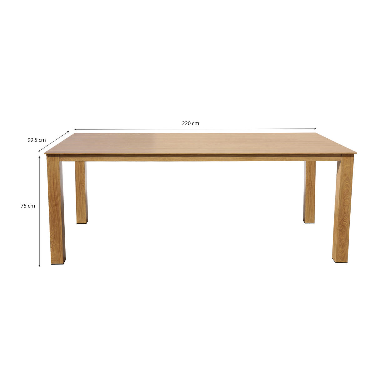SÚPRAVA ZÁHRADNÉHO NÁBYTKU 7-dielne, kov - hnedá/farba duba, Modern, kov (220/99,5/75cm) - Ambia Garden